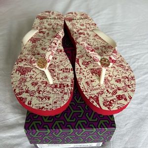 Tory Burch Flip Flops - Red Destination